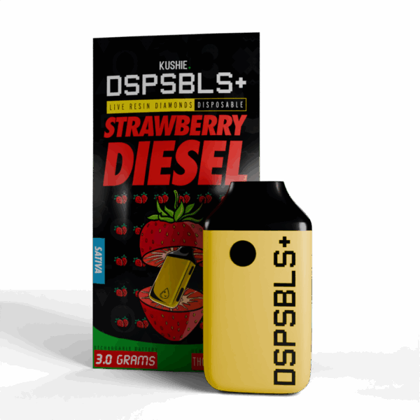 THCa Live Resin Diamonds Disposable 3G - Strawberry Diesel (Sativa)